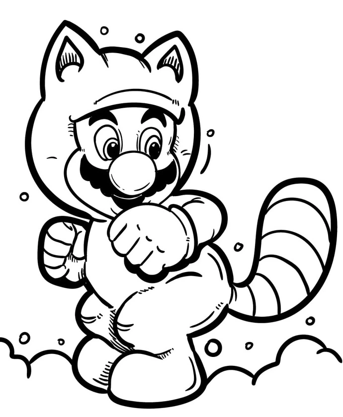 Mario Dressed as a Cat